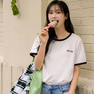 [JUST BETTER] 데이즈 배색 반팔티