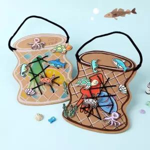 아트랄라 new 물고기 잡는 통발 (1인용) 만들기 우드락포함 여름 DIY 실꿰기 바다생물