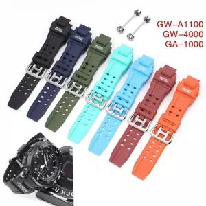 호환 부품 카시오 G 쇼크 GW-4000 GA-1000 GW-A1000 GW-A1100 G-1400 고무 스트랩 스포츠 방수 밴드 시계