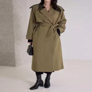 [모리스커밍홈]가죽카라 롱 트렌치 코트_M2510CT602C