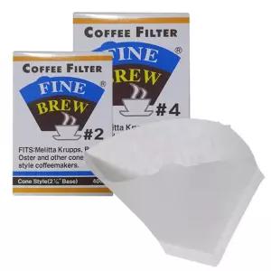 FINE BREW 드리퍼 메이커용 커피 필터 40매/여과지/거름망/드립/거름/종이/메이커/핸드/원두/일회용/모카