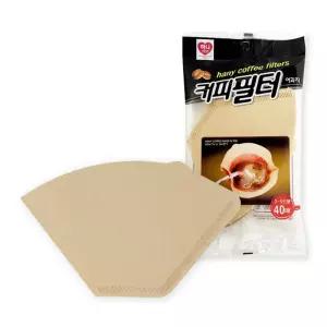 (2-5인용 80매) 하니 커피 필터 여과지/핸드/드립/거름망/거름/종이/메이커/원두/드리퍼/일회용/모카/포트
