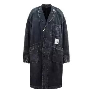 미하라 야스히로 블랙 루즈 사틴 샵 코트 J13CT111 BLACK