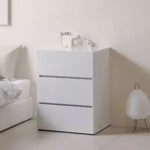 L3142 화이트 3단 서랍장 800 1color