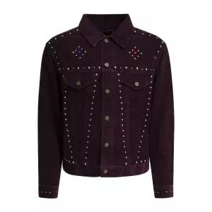 스터드 장식 코듀로이 재킷 RW167 A BURGUNDY