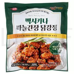 멕시카나 마늘간장 닭강정 (냉동) 500g 1개