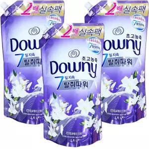 다우니 초고농축 섬유유연제 화이트티와 릴리 리필 1.6L 3개