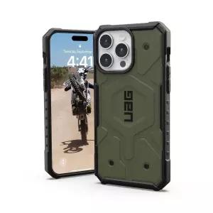 URBAN ARMOR GEAR UAG [업데이트 버전] 아이폰 15 프로 맥스 케이스 6.7인치 패스파인더 올리브 드랩 내장