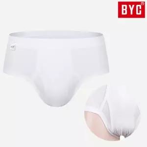 BYC 남자삼각팬티 남자흰팬티 백색 흰색 순면 편한 소변구 브리프