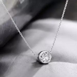메종드쉬 모이사나이트 목걸이 랩다이아 베젤 BMN010