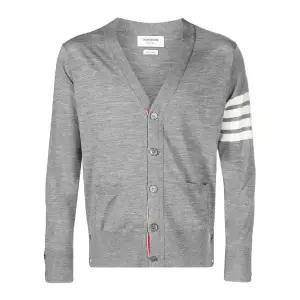 톰브라운 4바 스트라이프 울 가디건 페일그레이 MKC002A Y1014 058