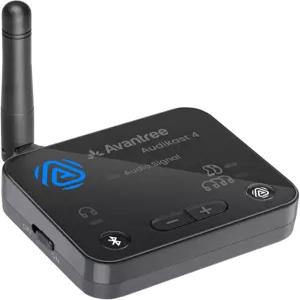 Avantree Audikast 4 - 헤드폰 및 일부 보청기용 Auracast 블루투스 5.4 TV 송신기 aptX Adaptive HD 광학