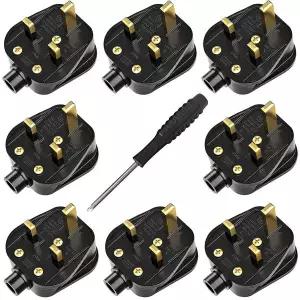 호환  48pcs 영국 플 어댑터 남성 교체 Rewireable 3Pin 유형 G 플 영국 AC 전력 소켓 연장 코드 커넥터