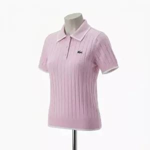 [라코스테] 스포츠 골프 텍스쳐 반팔 폴로 스웨터 핑크 AF9430-56G 36S