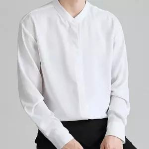 셔츠 캐주얼룩 남자차이나카라셔츠 구김없는 긴팔 가을겨울