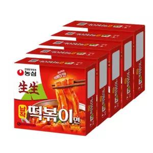 농심 생생 납작떡볶이면 258g X5개