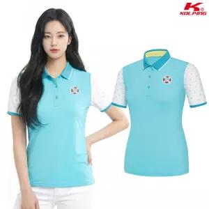 콜핑 2042TK819W 흡습 속건 자외선차단 스판 여성 여름 등산 카라 반팔티셔츠