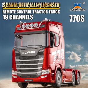 HUINA SCANIA 770S 트레일러 헤드 1/18 합금 자동차 모델  어린이 장난감 RTR 4 륜 구동 비례 스로틀 501D