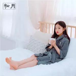 송월 스누피 어린이 후드 샤워가운
