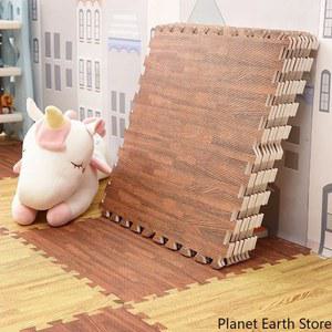 16 20개입 나무 무늬 퍼즐 매트 인터로킹 바닥 30X30X1CM 러그 카펫 침실 놀이 장식용 패드