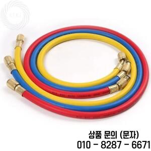 세트 0.9M 1.8M AC 충전 호스 튜브 R134A 냉매 에어컨 매니폴드 게이지용 저손실 피팅
