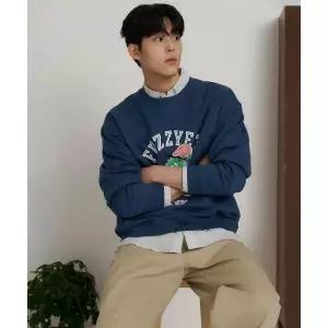 매장정품 빈폴 BEANPOLE MEN 클럽 푸즈예티 스웨트 셔츠 - 네이비 BC6241C61R 665907
