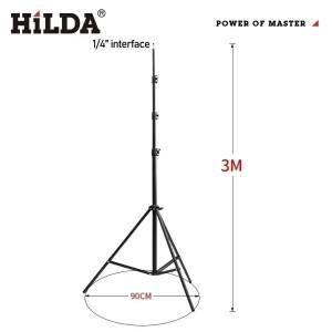 HILDA 레이저 레벨 삼각대 3M 조절 가능한 높이 두꺼운 알루미늄 스탠드 셀프