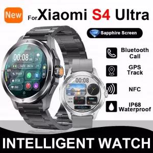Xiaomi S4 울트라 야외 스포츠 스마트 시계 남자 AMOLED 화면 NFC GPS 나침반 심박수 방수 블루투스 통화 S