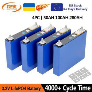 PowMr 4pcs 3.2V 30Ah LiFePO4 배터리 셀 리튬 은행 철 인산염 딥 사이클 DIY 태양 에너지