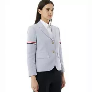 톰브라운 MUST IT_ 하이암홀 RWB 암밴딩 핀스트라이프 자켓 FBC010O 06272 415)