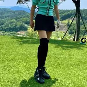 휴스토니 골프레깅스 국내산 쿨링 투톤 오버니삭스 스타킹 운동 테니스