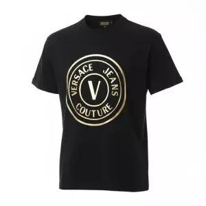 베르사체 VERSACE 26SS PRINTED COTTON-JERSEY T-SHIRT 80GAHT02 CJ00T G89) 프린티드 코튼 져지 티셔츠)