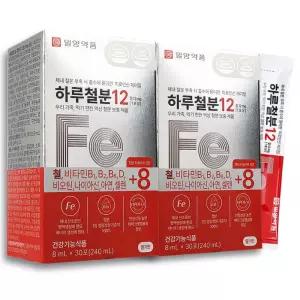 (2개세트) 일양약품 하루철분 12 (30포) / 액상 철분 스틱 영양제 임산부 온가족 철분제