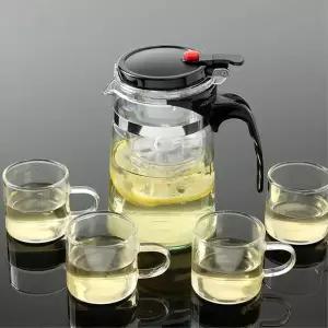 비타리토 LF22LL32 내열유리 버튼 드롭 차포트500ml+4인찻잔 A