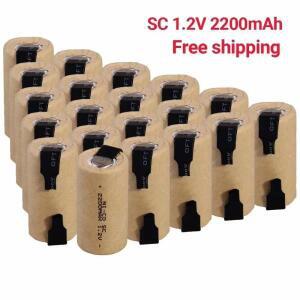 2-20pcs 스크루 드라이버 드릴 SC 배터리 1.2V 2200mah 니켈 카드뮴 충전식 탭  공구