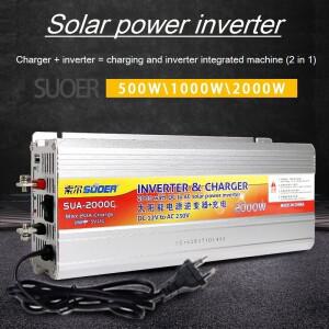 가정용 하이브리드 태양광 인버터 충전기, 전압 변압기, USB 500W, 1000W, 2000W 컨버터 어댑터, 12V, 220V