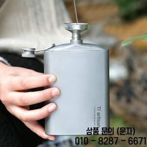 Tiartisan 200ml/260ml 깔때기 야외 하이킹 냄비 위스키 와인 병과 휴대용 순수 티타늄 힙 플라스크