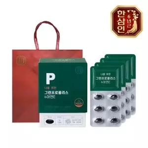 [농협홍삼] 한삼인 나를위한 그린프로폴리스 아연E 570mg 30캡슐 4세트+쇼핑백