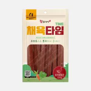 헬로도기 무전분 채육타임 쫀득 져키 오리 당근 100g