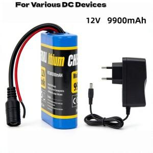초대용량 12V 9.9Ah 9900mAh 3S1P 리튬 배터리 DC 충전식 배터리(충전기 보호 보드 포함)