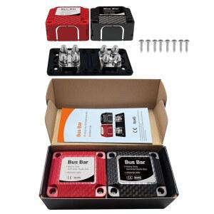 버스 바 450A 48V DC 헤비 듀티 터미널 스터드 박스, 8 x 3 / 인치 (M10) 스터드가 있는 2 팩 버스바, 해상, 보트, 자동차, RV, 태양광 패널 전기 배선용 난연 ABS+PC 절연 커버