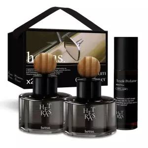 기획세트헤트라스 차량용 디퓨저 77ml 2개입+고농축 섬유향수 80ml 1개입 선물세트 214674