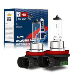 오코니에오 H11 헤드라이트 전구, 12V 55W, 4000루멘, 3800K, 할로겐 눈부심 없음, 전구 및 로우빔, 안개 자동차용 2팩