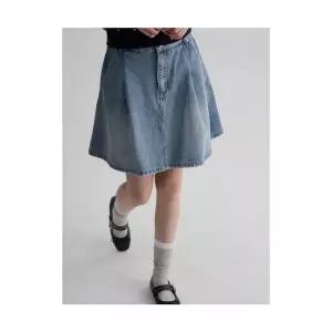 에잇세컨즈 8SECONDS 주름 데님 미니스커트 스카이 블루 356327CCRQ 236784