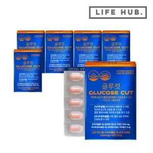 라이프허브 글루컷 녹차카테킨 다이어트 체지방감소보조제 혈당상승억제 6박스(1,000mg x 60정) 60일분