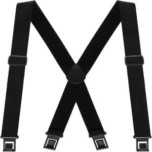 연타운 1.5인치 와이드 남성용 벨트 클립 멜빵 x 백 훅 엔드 조절 가능한 헤비 듀티 작업용