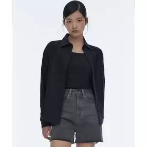 MUSINSA STANDARD WOMAN 우먼즈 링클프리 셔츠 [블랙] 114655