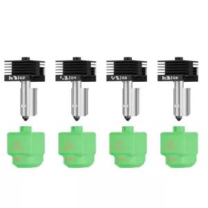 밤부 랩 P2S 3D 프린터용 4팩 0.2/0.4/0.6/0.8MM 핫엔드 실리콘 커버 양말로 고온 퀵 스왑 경화 강철 노즐