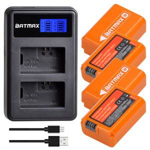 Batmax NP FW50 Bateria NPFW50 2160mAh 배터리 + LCD 듀얼 충전기 소니 호환 zve10 알파 a6500 a6400 a6300 a7 a7R a7R II a7II NEX
