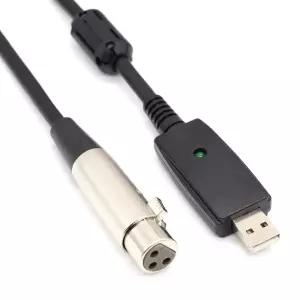 노래방 노래를 녹음하는 악기를 위한 SiYear USB to XLR 여성용 3핀 케이블 마이크 스튜디오 오디오 커넥터
